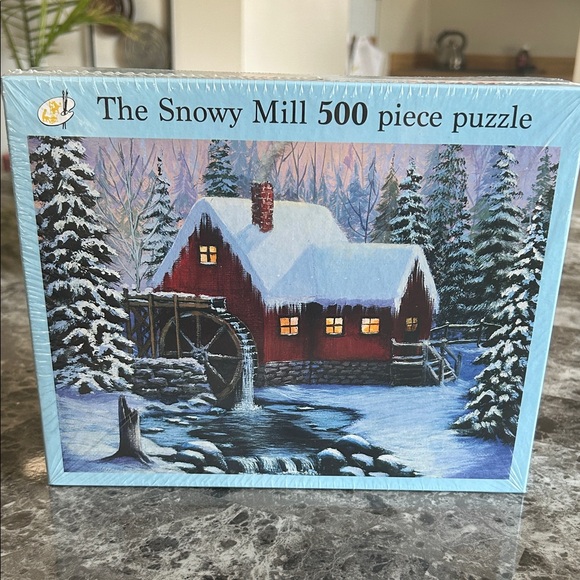 Other - Brand new - The Snowy Mill 500 Piece Puzzle - Blue and Red